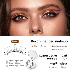 Magnetic False Eyelashes Set with Applicator – Glue-Free Reusable Lashes Kit