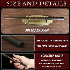 Fire-Breathing Magic Wand Toy – Electronic Fireball Prop for Role-Play & Decor