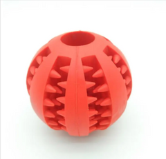 Rubber Slow Feeder Dog Ball – Interactive Treat Dispensing Dental Chew Toy