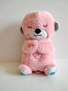 Baby Soothing Plush Otter Toy – Music, Lights & Rhythmic Breathing Motion for Newborns