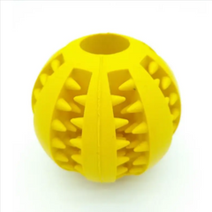 Rubber Slow Feeder Dog Ball – Interactive Treat Dispensing Dental Chew Toy