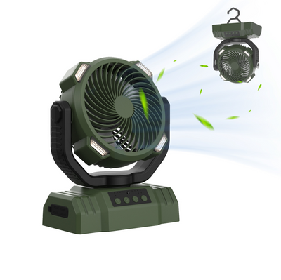 Camping Fan with LED Light & Power Bank – 10000mAh/20000mAh Portable Outdoor Fan