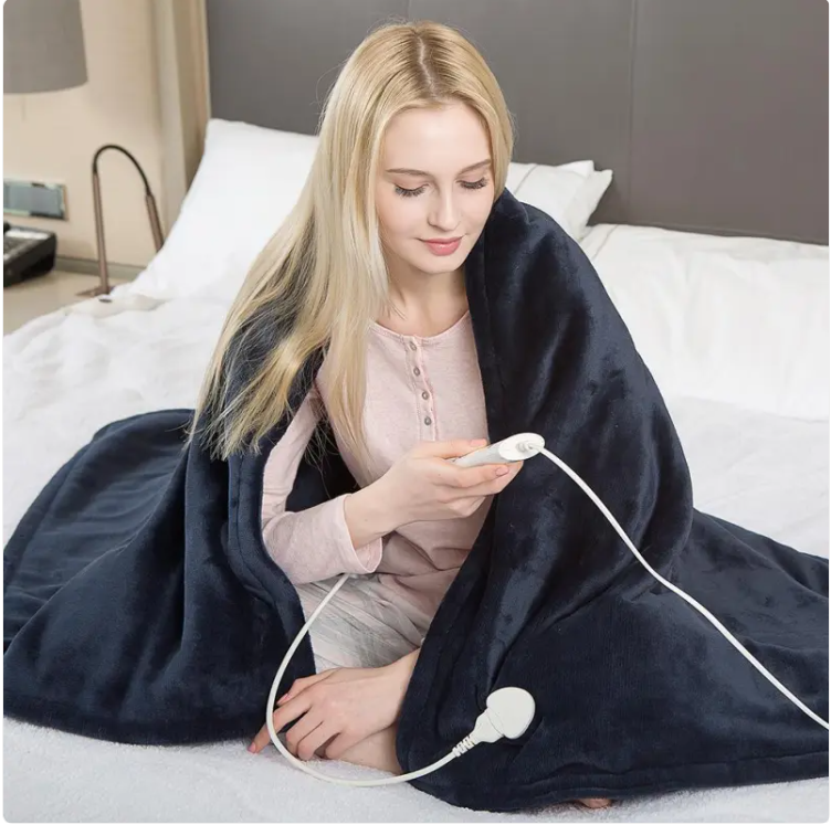 3-Level Safety Heated Electric Blanket – Adjustable Temperature Warming Throw