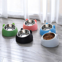 Elevated Cat Food Bowl – Anti-Vomit Raised Ceramic or Stainless Steel Cat Dish