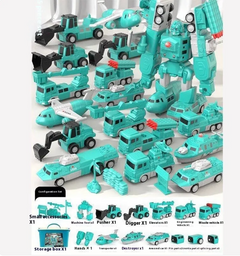 Magnetic Building Blocks Engineering Car Set – 35-Piece Construction Toy for Kids Ages 4-6