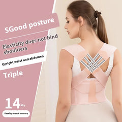 Back Posture Corrector Band – Breathable Adjustable Support Brace for Men & Women S-XXXL