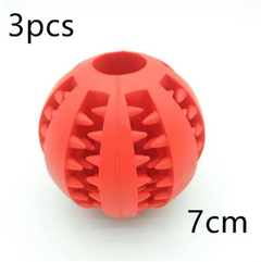 Rubber Slow Feeder Dog Ball – Interactive Treat Dispensing Dental Chew Toy