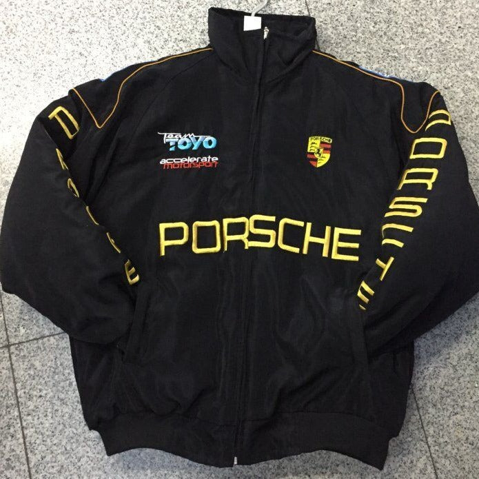 F1 Racing Jacket – Vintage Embroidered Motorsport Outerwear for Men Sizes M-XXL