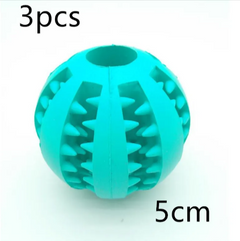Rubber Slow Feeder Dog Ball – Interactive Treat Dispensing Dental Chew Toy