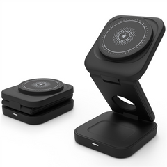 3-in-1 Foldable Wireless Charger – Fast Charging Pad for Phone Watch & Earbuds