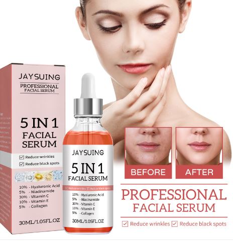 5-in-1 Anti-Wrinkle Facial Serum – Moisturizing Dark Spot & Fine Line Treatment