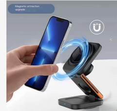 3-in-1 Folding Wireless Charger – 30W Fast Charge Pad for Phone Watch & Earbuds