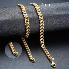 Twisted Rope Figaro Chain Necklace – Stainless Steel Men's & Women's Layering Necklace