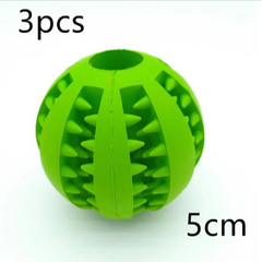 Rubber Slow Feeder Dog Ball – Interactive Treat Dispensing Dental Chew Toy
