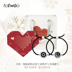 Totwoo Smart Couple Bracelet – Long Distance Touch Flash & Vibration Bracelet Set