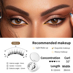 Magnetic False Eyelashes Set with Applicator – Glue-Free Reusable Lashes Kit