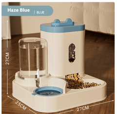Automatic Pet Feeder & Water Dispenser – 2-in-1 Dog & Cat Food Bowl with Slide Cover