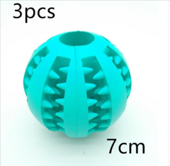 Rubber Slow Feeder Dog Ball – Interactive Treat Dispensing Dental Chew Toy