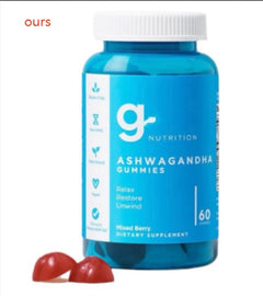 Ashwagandha Stress Relief Gummies – 60 Count with Vitamins A C D for Calm Energy & Mood