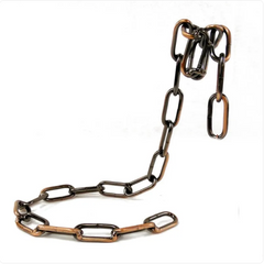 Suspension Chain Metal Wine Rack – Electroplated Iron Bottle Holder in Copper Gold Silver