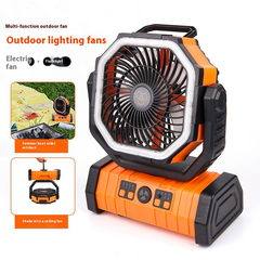 Camping Fan with LED Light & Power Bank – 10000mAh/20000mAh Portable Outdoor Fan