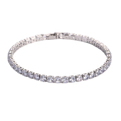 Hip Hop Micro Zircon Tennis Bracelet – Copper CZ Diamond Bracelet 17cm 19cm
