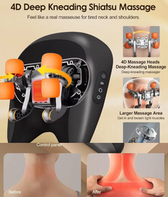Neck & Shoulder Massage Pillow – Electric Shiatsu Kneading Massager with Heat