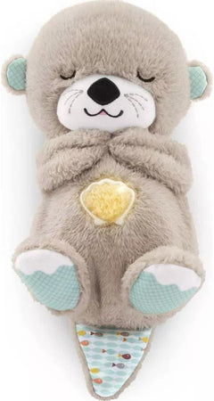 Baby Soothing Plush Otter Toy – Music, Lights & Rhythmic Breathing Motion for Newborns