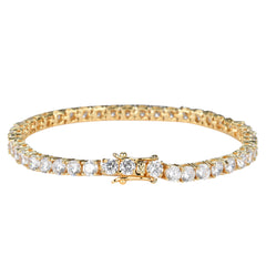 Hip Hop Tennis Chain Bracelet – Copper Micro Zircon Single Row CZ Bracelet