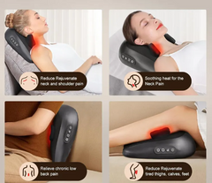 Neck & Shoulder Massage Pillow – Electric Shiatsu Kneading Massager with Heat