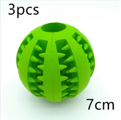 Rubber Slow Feeder Dog Ball – Interactive Treat Dispensing Dental Chew Toy