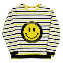 Be Happy Graphic Sweatshirt – Unisex Casual Pullover with Positive Slogan Print