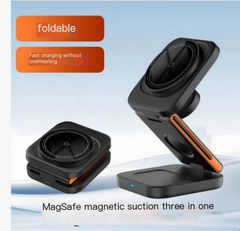 3-in-1 Folding Wireless Charger – 30W Fast Charge Pad for Phone Watch & Earbuds