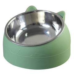 Elevated Cat Food Bowl – Anti-Vomit Raised Ceramic or Stainless Steel Cat Dish