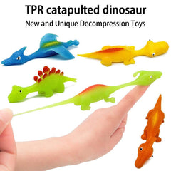 Dinosaur Slingshot Finger Launch Toy – Fun Kids Flinging Toy Set