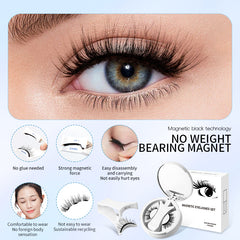 Magnetic False Eyelashes Set with Applicator – Glue-Free Reusable Lashes Kit