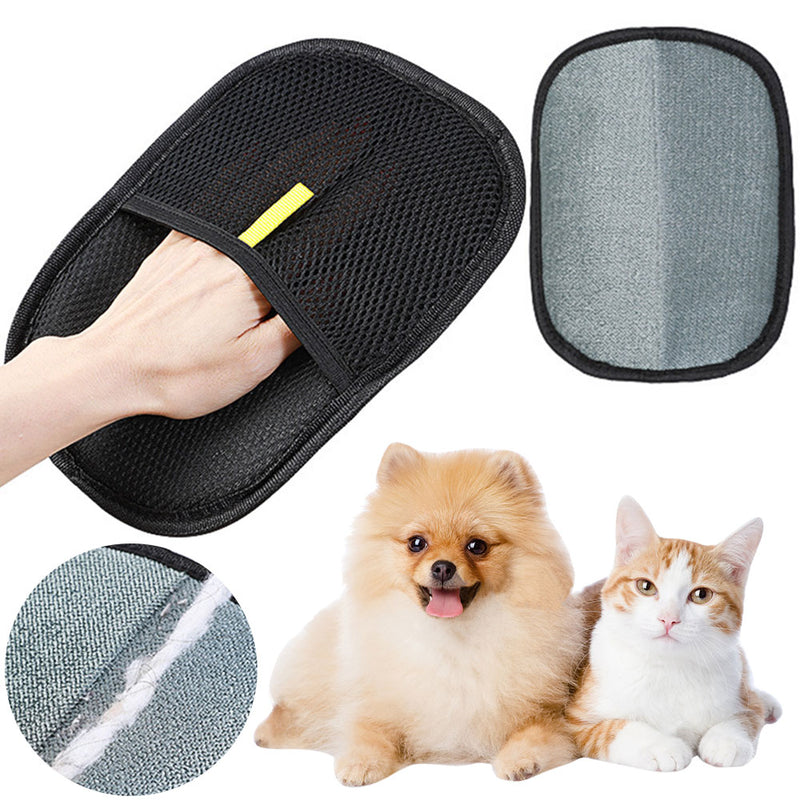 Pet Grooming Glove – Dual-Sided Silicone Hair Remover Mitt for Dogs & Cats