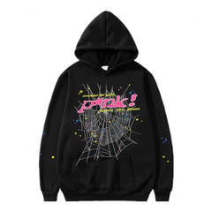 Spider Letter Print Hoodie – Unisex Graphic Streetwear Sweatshirt
