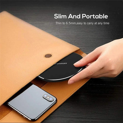 60W Wireless Charger Pad – Fast Charging Qi Pad for iPhone & Samsung Phones