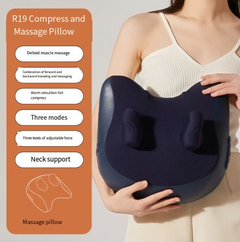 Neck & Shoulder Massage Pillow – Electric Shiatsu Kneading Massager with Heat