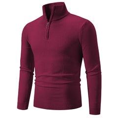 Men's Zip Mock Neck Fleece Pullover Sweater – Plus Size S-3XL in 10 Colors