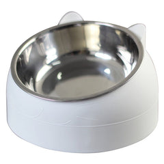 Elevated Cat Food Bowl – Anti-Vomit Raised Ceramic or Stainless Steel Cat Dish