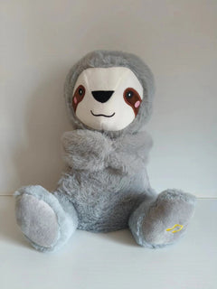 Baby Soothing Plush Otter Toy – Music, Lights & Rhythmic Breathing Motion for Newborns