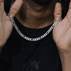 Twisted Rope Figaro Chain Necklace – Stainless Steel Men's & Women's Layering Necklace