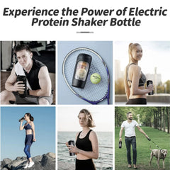 Electric Protein Shaker Bottle – Portable USB Rechargeable Blender Bottle for Whey & Supplements