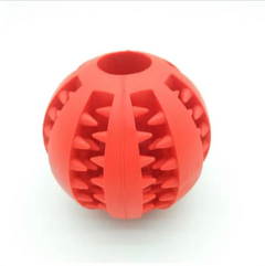 Rubber Slow Feeder Dog Ball – Interactive Treat Dispensing Dental Chew Toy