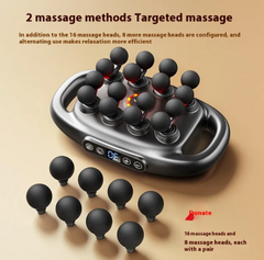 Deep Tissue Massage Gun – 8/16 Heads 30-Speed 48kg Force Muscle Relief Gun