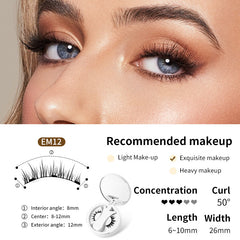 Magnetic False Eyelashes Set with Applicator – Glue-Free Reusable Lashes Kit
