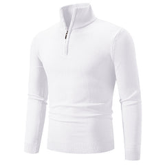 Men's Zip Mock Neck Fleece Pullover Sweater – Plus Size S-3XL in 10 Colors