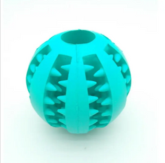Rubber Slow Feeder Dog Ball – Interactive Treat Dispensing Dental Chew Toy